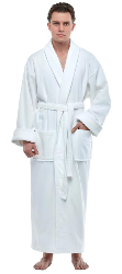ESKYMODE Bathrobe Man Terry Cotton Shawl Long