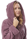 Womens Organic Cotton Hooded Full Length Bathrobe