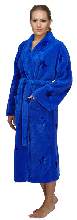 womens_shawl_fleece_star_design_bathrobe